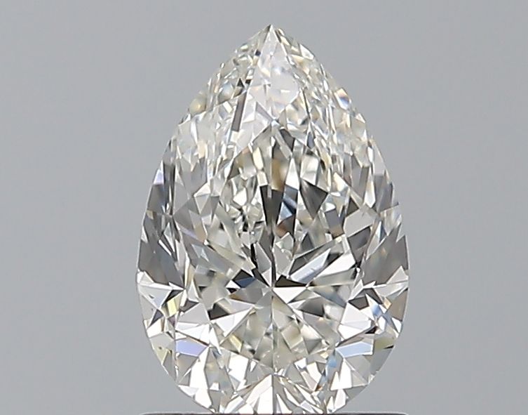 NATURAL DIAMOND - PEAR-CUT SOLITAIRE ENGAGEMENT RING