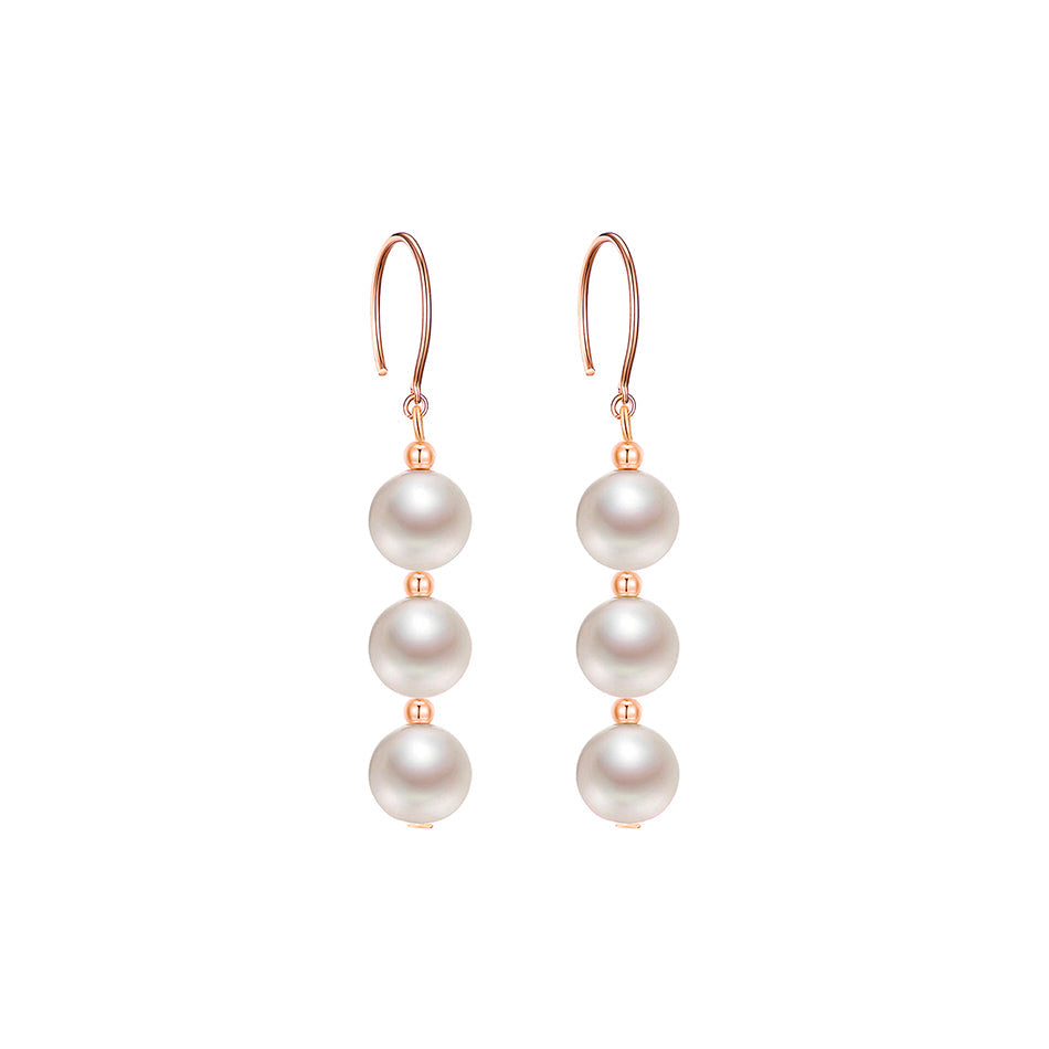 IE TRIPLE DROP PEARL EARRING