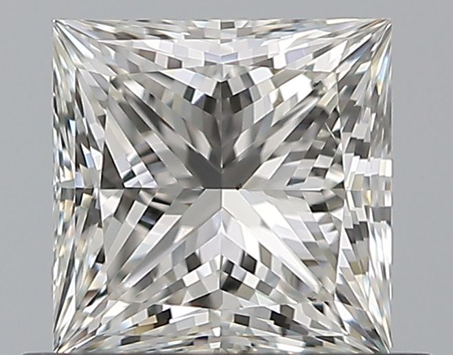 NATURAL DIAMOND - PRINCESS-CUT HALO ENGAGEMENT RING WITH NO SIDE DIAMONDS