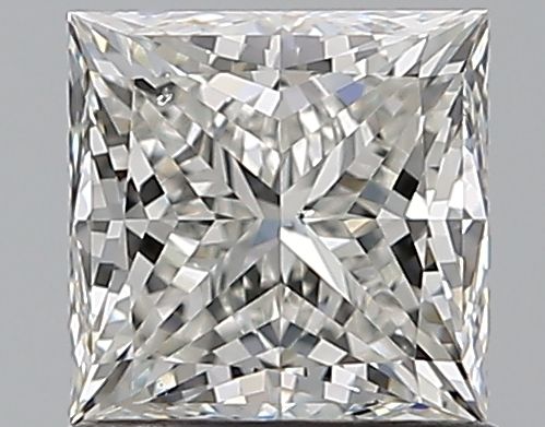 NATURAL DIAMOND - PRINCESS-CUT HALO ENGAGEMENT RING WITH NO SIDE DIAMONDS