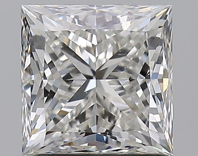 NATURAL DIAMOND - PRINCESS-CUT HALO ENGAGEMENT RING WITH NO SIDE DIAMONDS