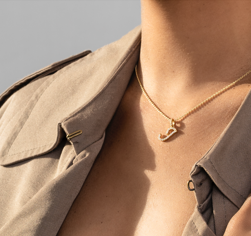 IE INITIAL PENDANT NECKLACE