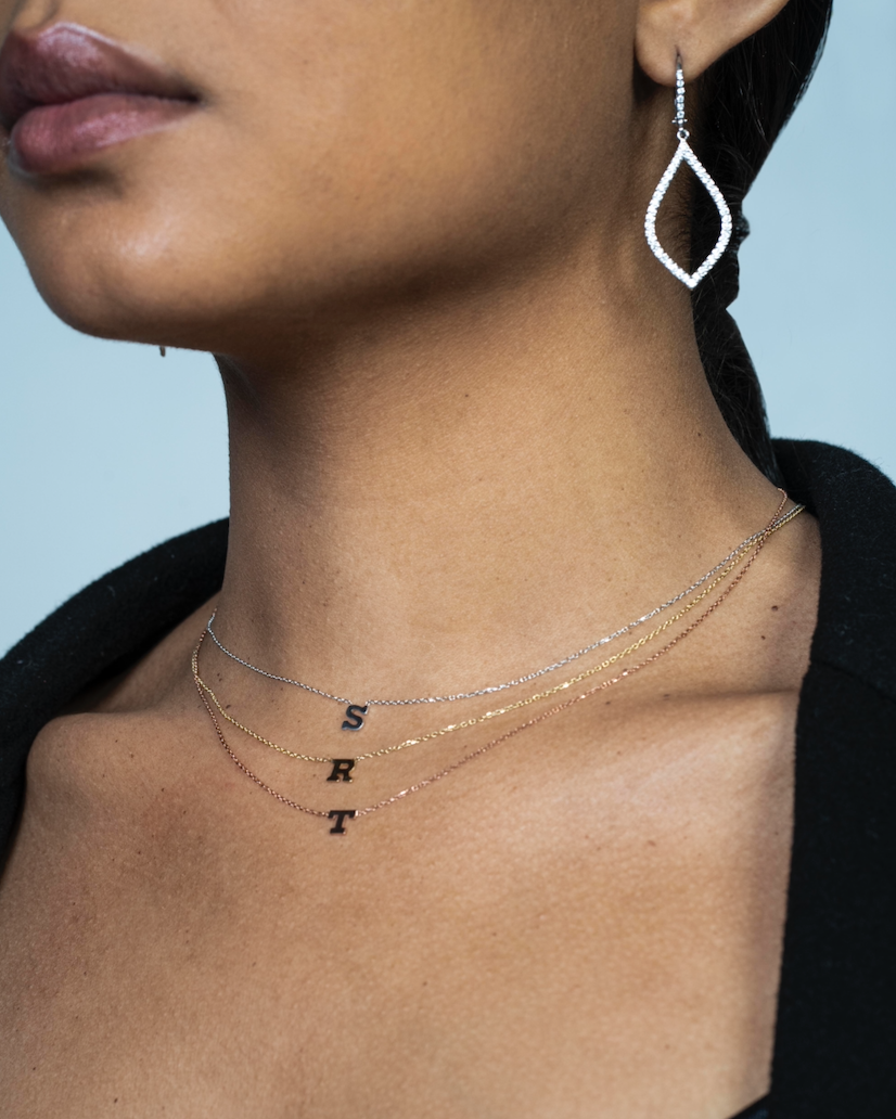 IE INITIAL PENDANT NECKLACE