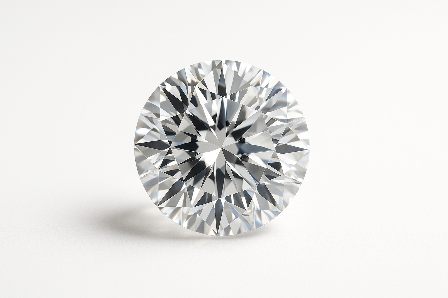 round loose diamond on a white background